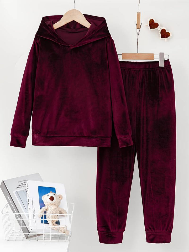 Tiferet - Elegant Hooded Sweater And Trousers Set