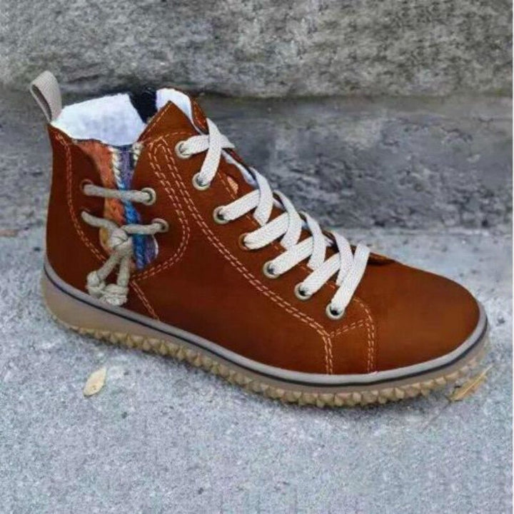 Hanasa - Lace Up Winter Ankle Boots
