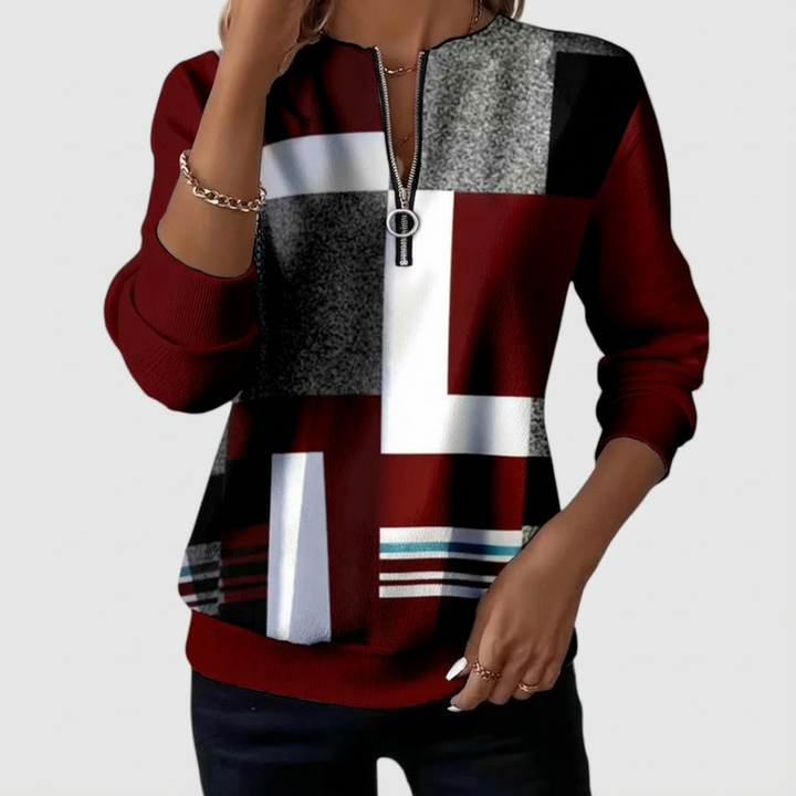 Nivah - Elegant Half-Zip Sweatshirt