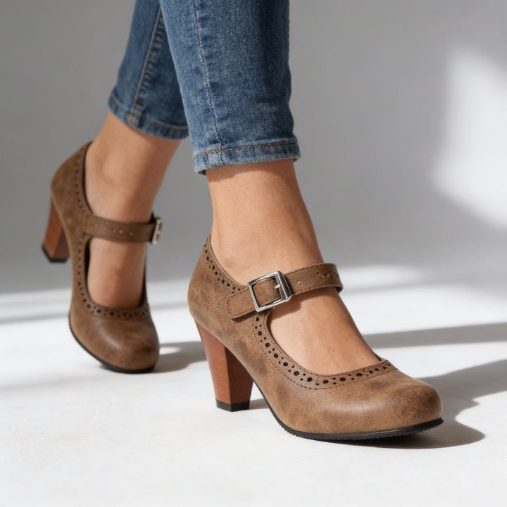 Oriana - Chic Buckle Strap Pumps