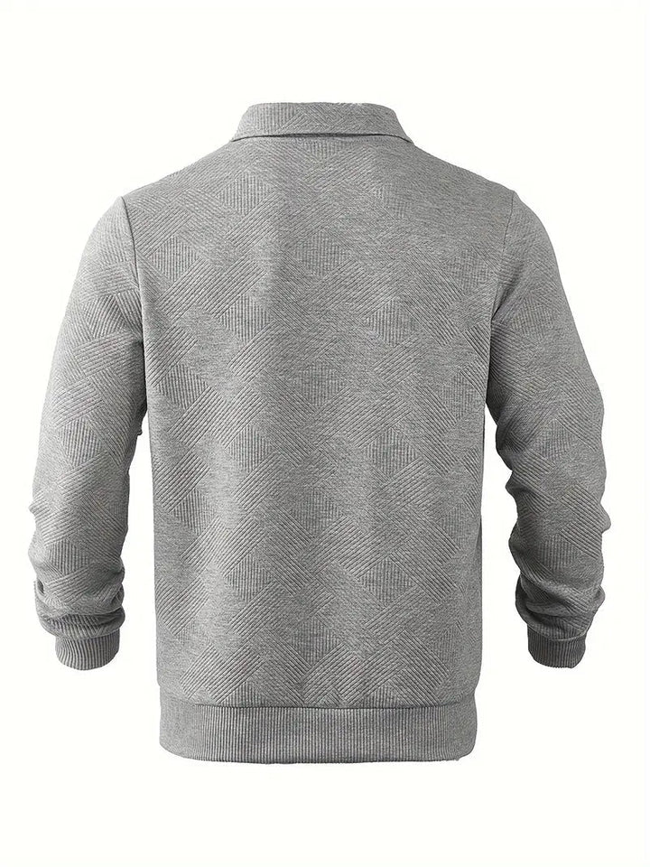 Baldrick - Vintage Sweatshirt with Zipper and Geometric Design
