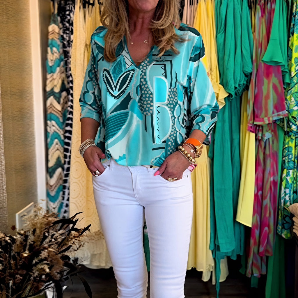 Marlain - Elegant V-Neck Blouse