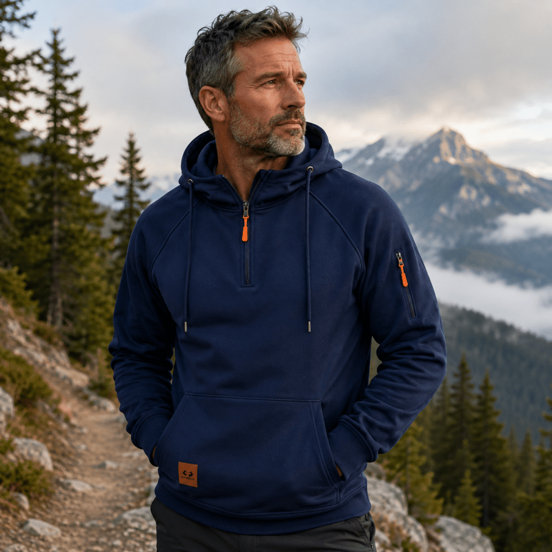 Aurasync - Quarter Zip Hooded Sweatshirt