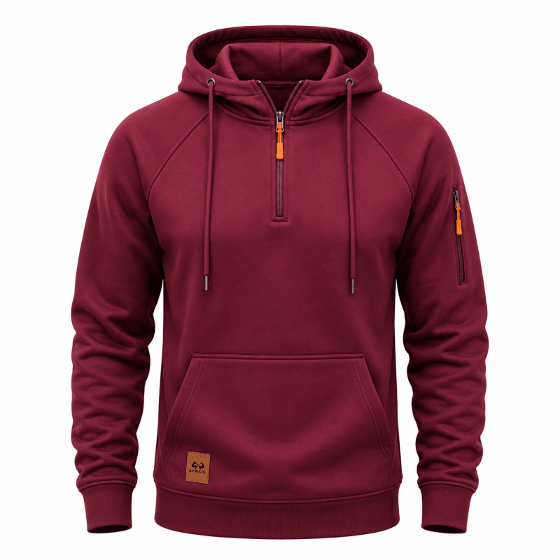 Aurasync - Quarter Zip Hooded Sweatshirt