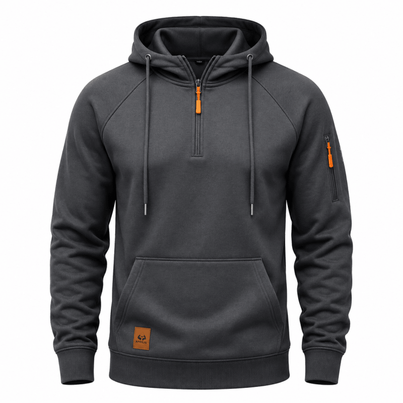 Aurasync - Quarter Zip Hooded Sweatshirt