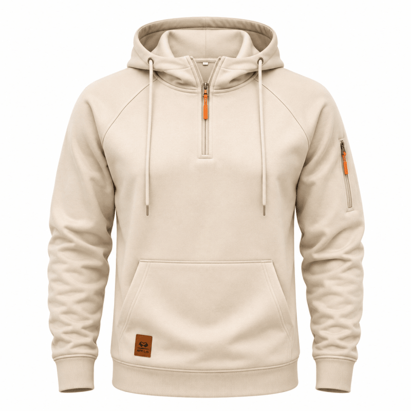 Aurasync - Quarter Zip Hooded Sweatshirt