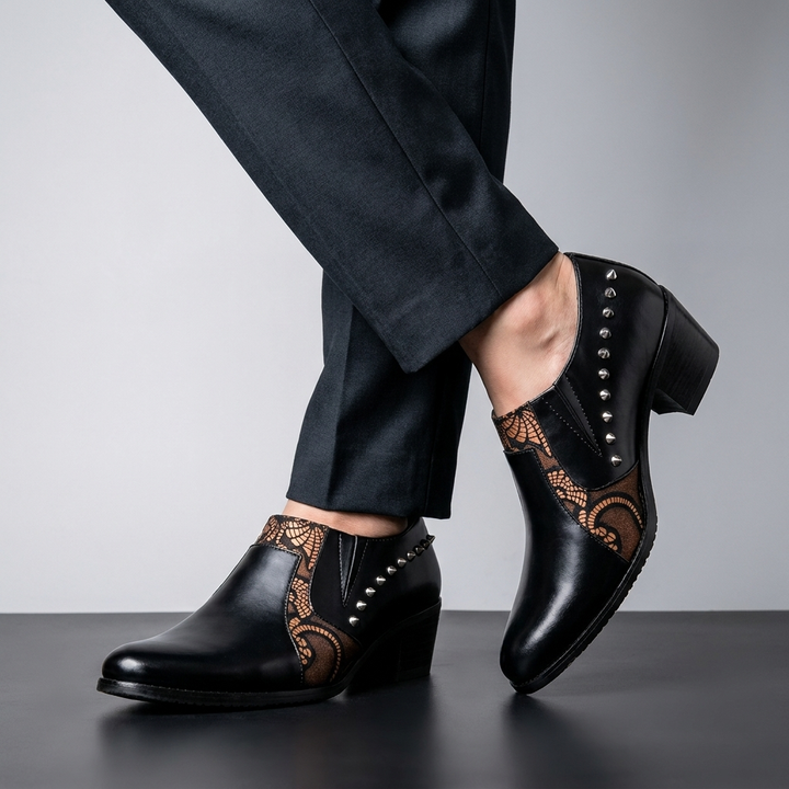 Vanderson - Pointed Toe Rivet High Heel Shoes