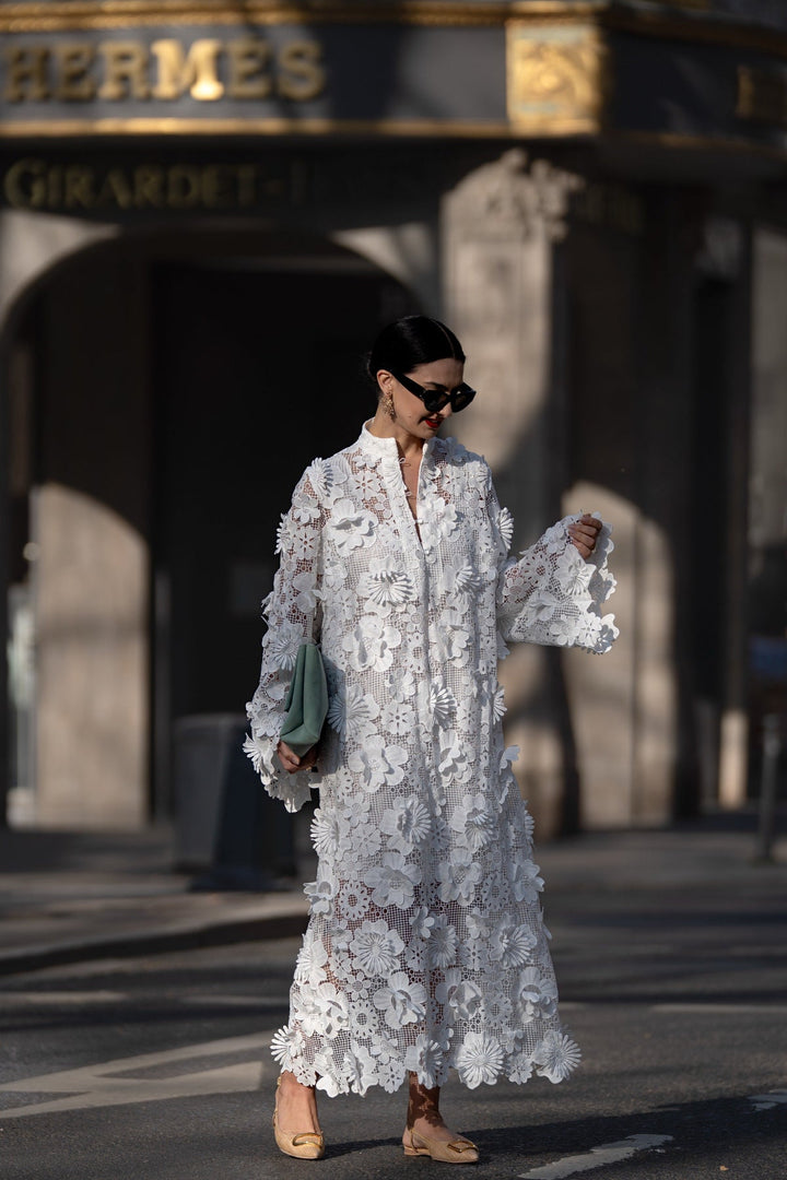 Elizabeth - Elegant Lace Dress With Long Sleeve
