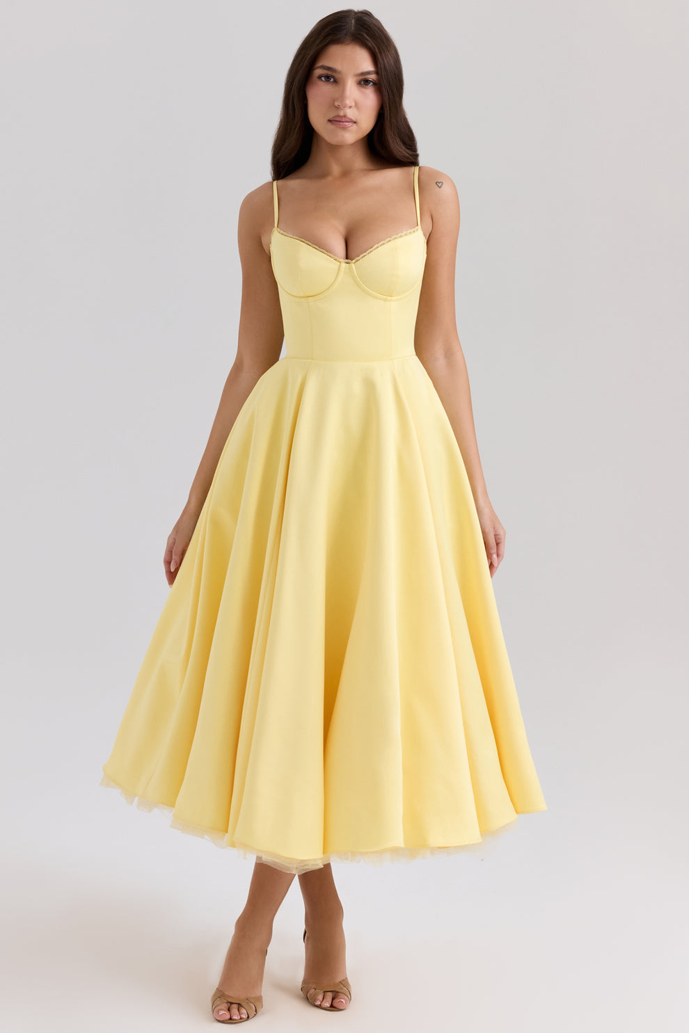 Arestina - Fashionable Tulle Midi Dress