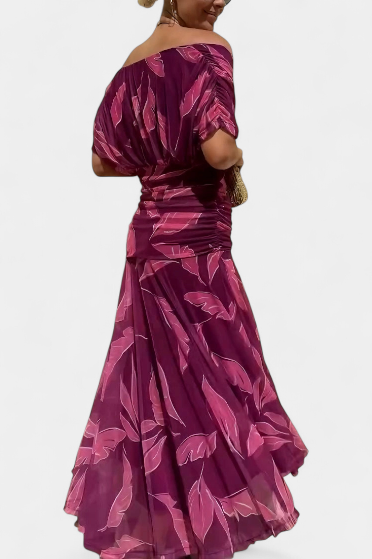 Rawan - Chiffon Off Shoulder Maxi Dress
