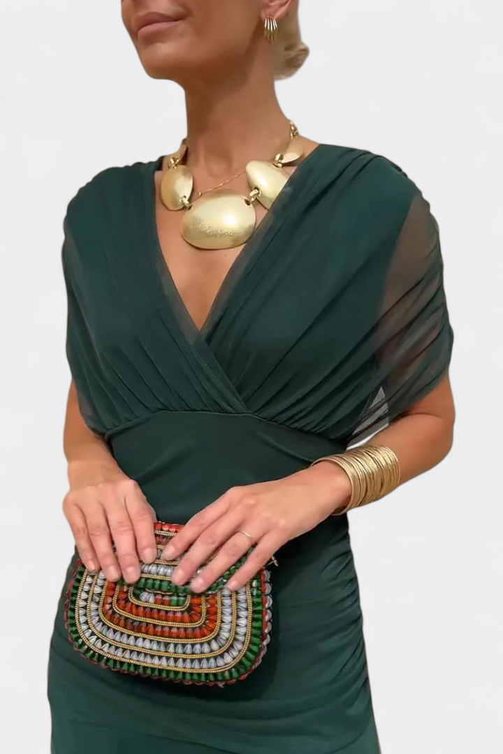 Rawan - Chiffon Off Shoulder Maxi Dress