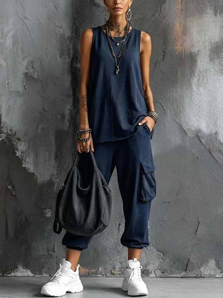 Leina - Sleeveless Two Piece Set
