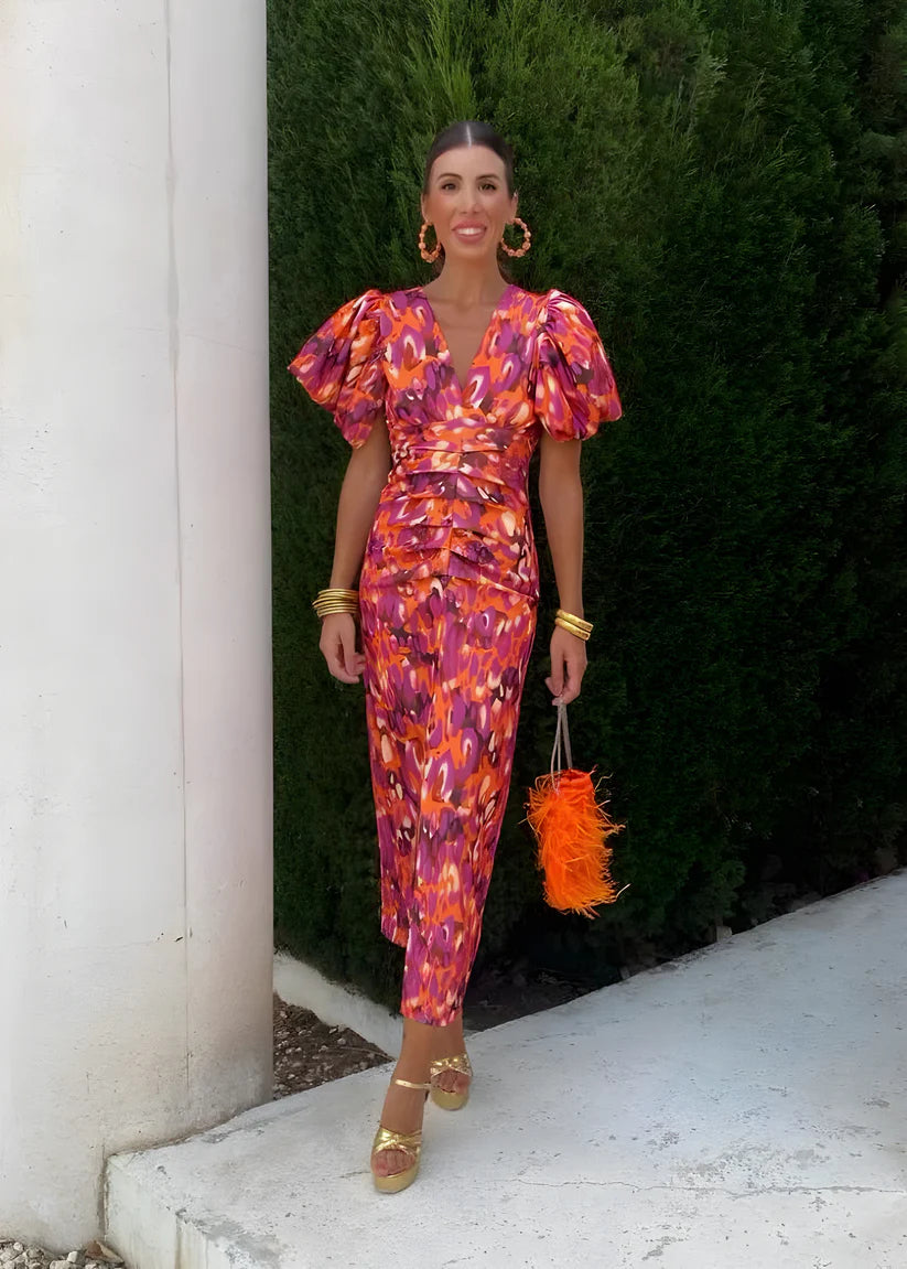 Jorien - Dress With Pleated Sleeves
