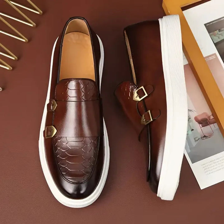 Brentley - Buckled Leather Shoes