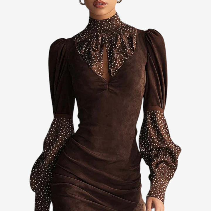 Hanneli - High Neck Bodycon Mini Dress