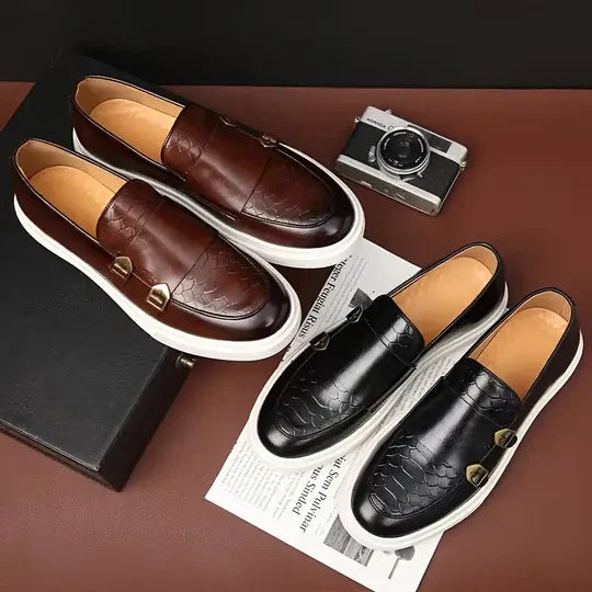 Brentley - Buckled Leather Shoes