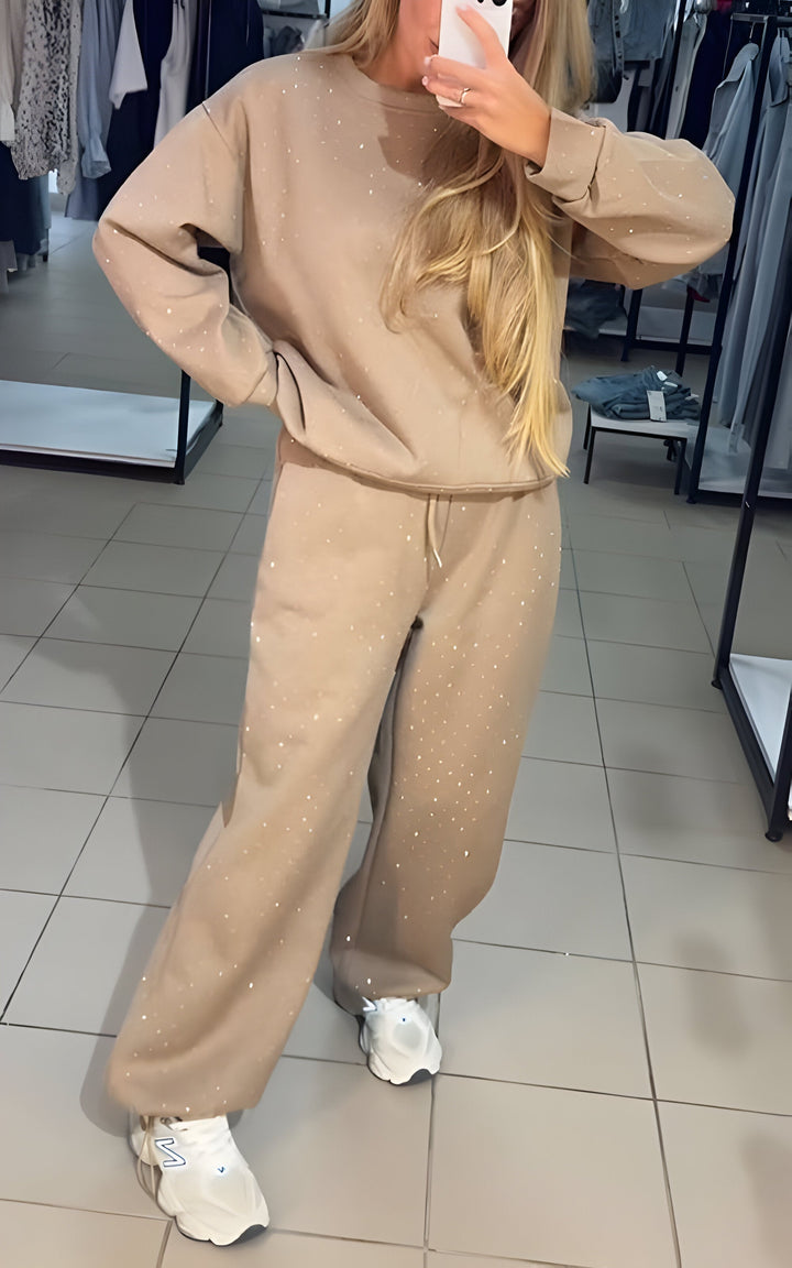 Simara - Two Piece Sparkle Tracksuit Set