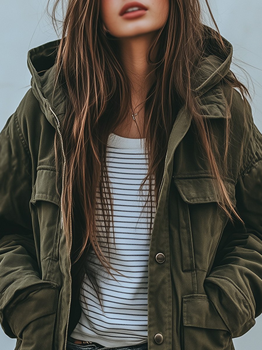Naelani - Windproof Jacket with Hood and Multi-Pockets