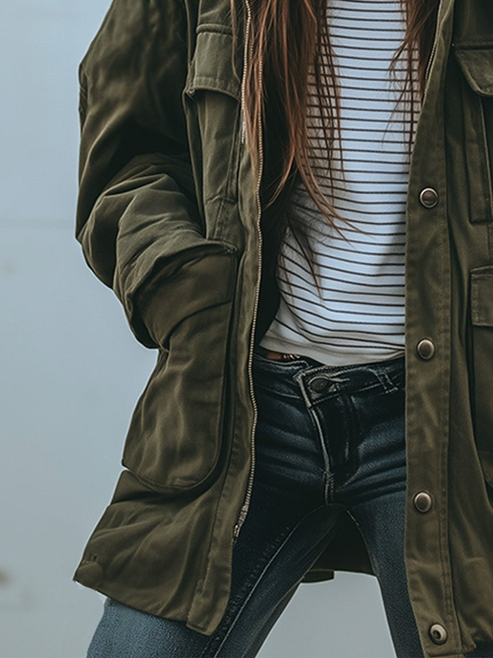 Naelani - Windproof Jacket with Hood and Multi-Pockets