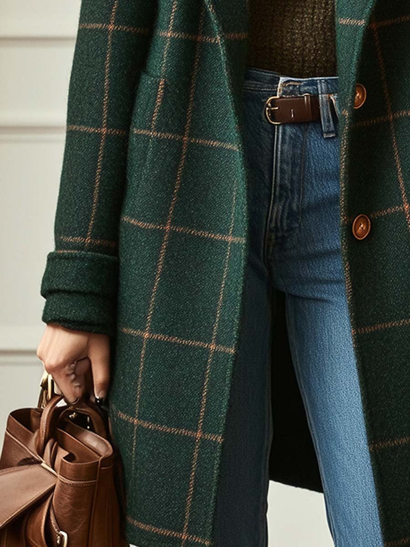Yaliya – Classic Checked Coat