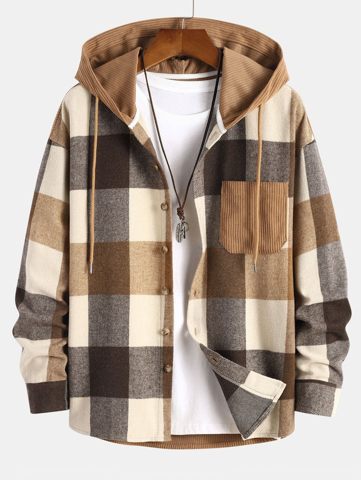 Balthazar - Corduroy Patchwork Hoodie and Pants Set
