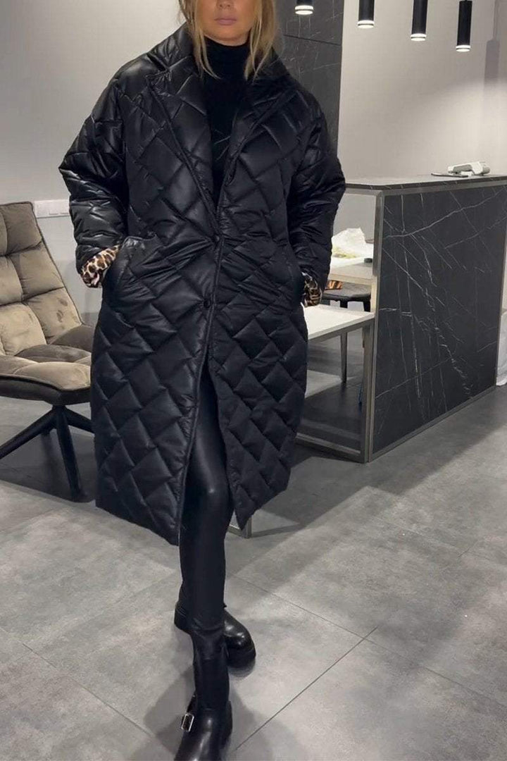 Daisy - Casual Lapel Mid Length Cotton Coat