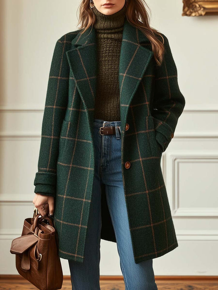 Yaliya – Classic Checked Coat
