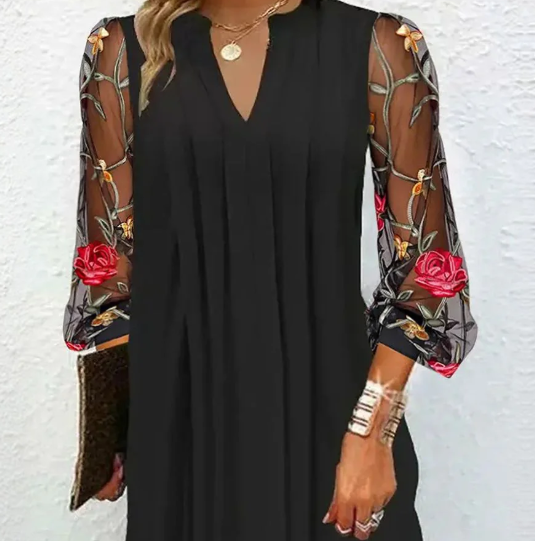 Dumelza - Floral Sleeve Mini Dress