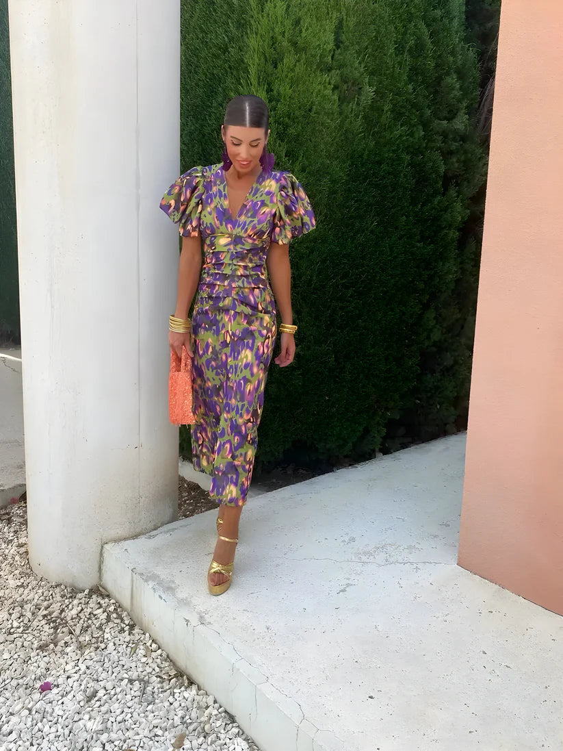 Jorien - Dress With Pleated Sleeves