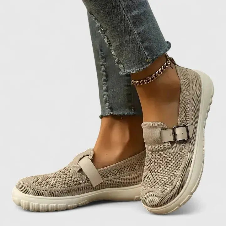 Signala - Loafers With Knit Uppers and Buckle Straps
