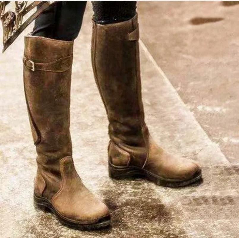 Tharika - Waterproof Leather Riding Boot