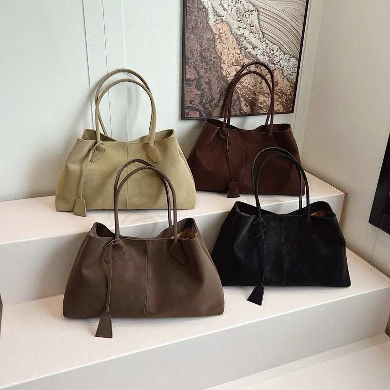 Umaiza - Fashionable Faux Suede Shoulder Bag
