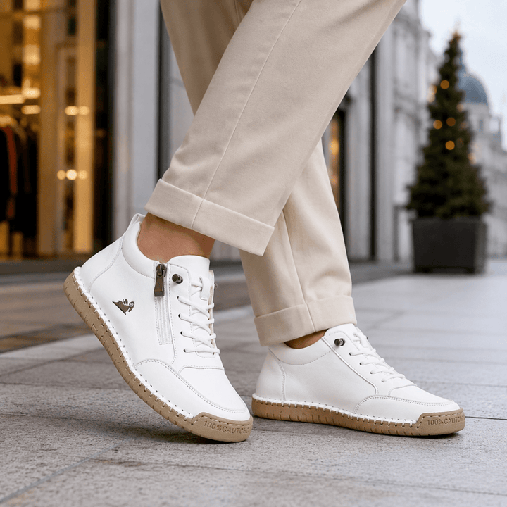 Lovielle - Lace-Up Sneakers With Side Zipper