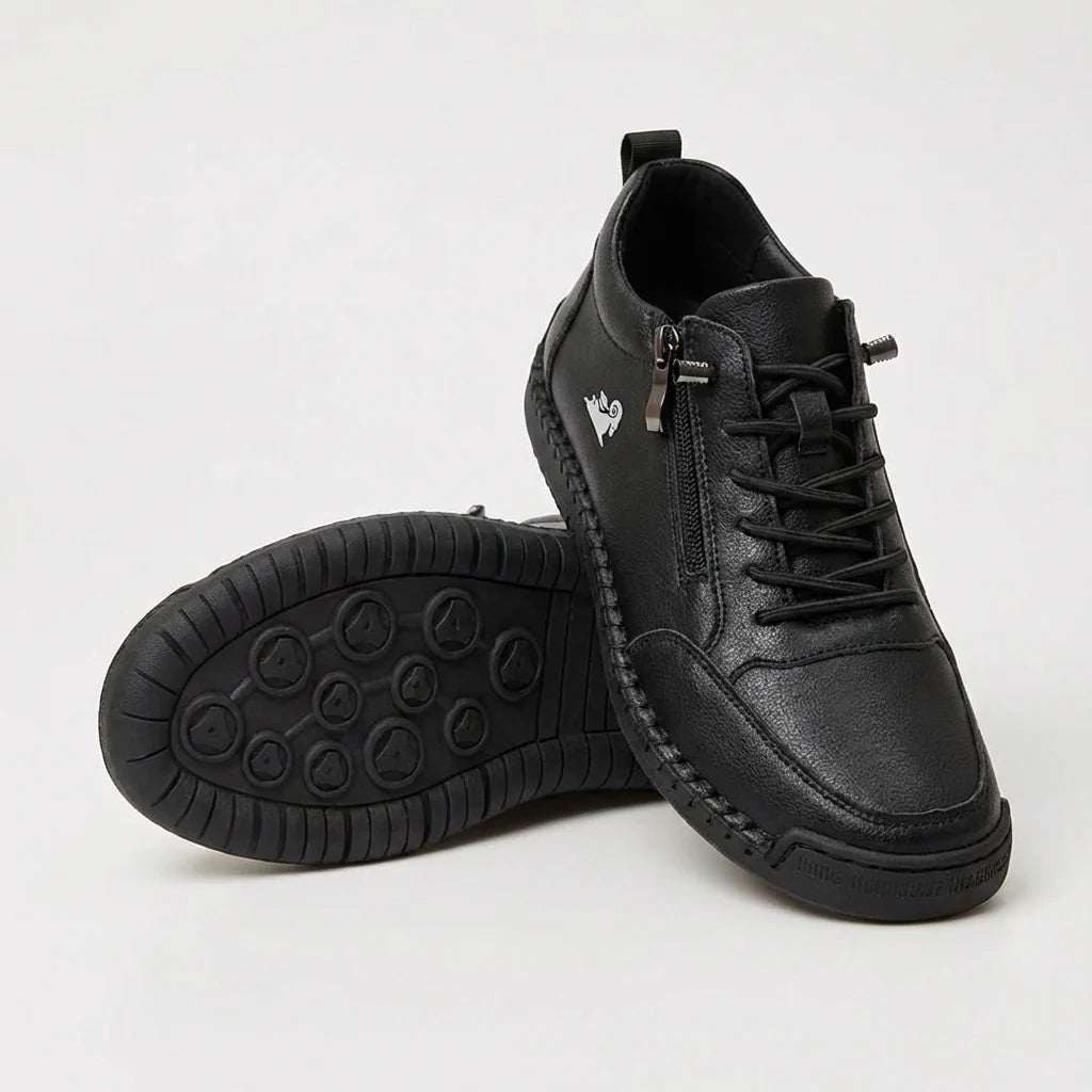 Lovielle - Lace-Up Sneakers With Side Zipper