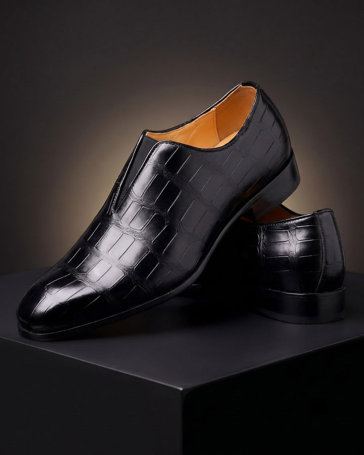 Arviian - Loafers with Crocodile Texture and Slip-On Fit