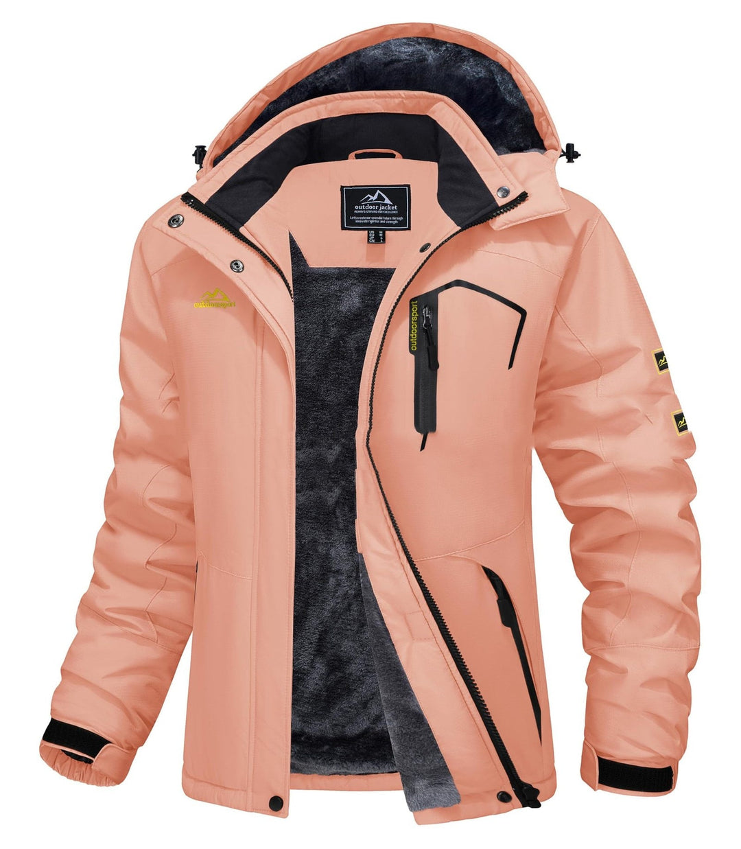 Roweiida - Fleece Lined Hooded Winter Jacket