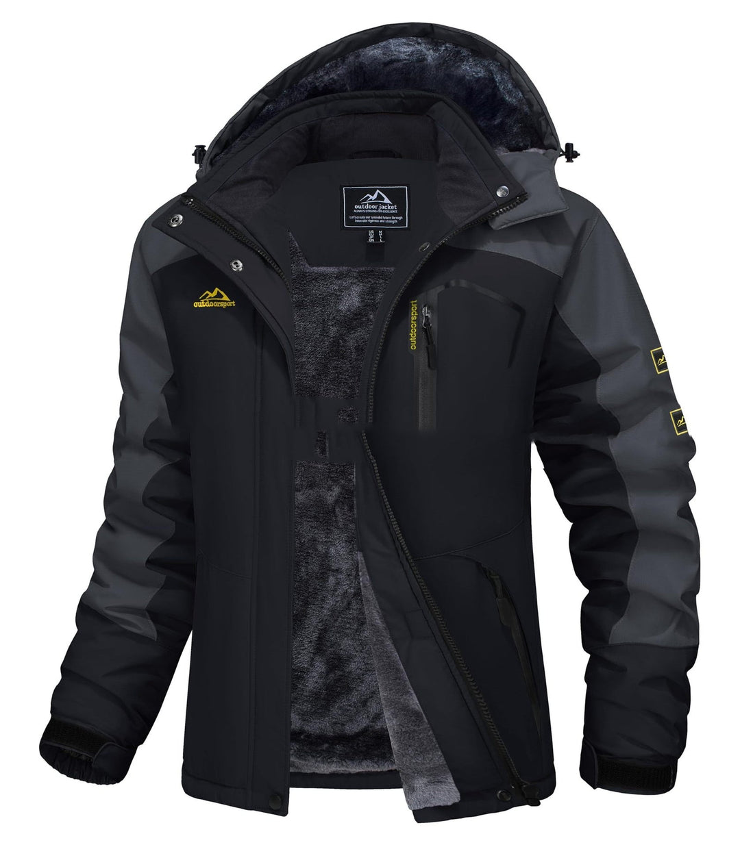 Roweiida - Fleece Lined Hooded Winter Jacket