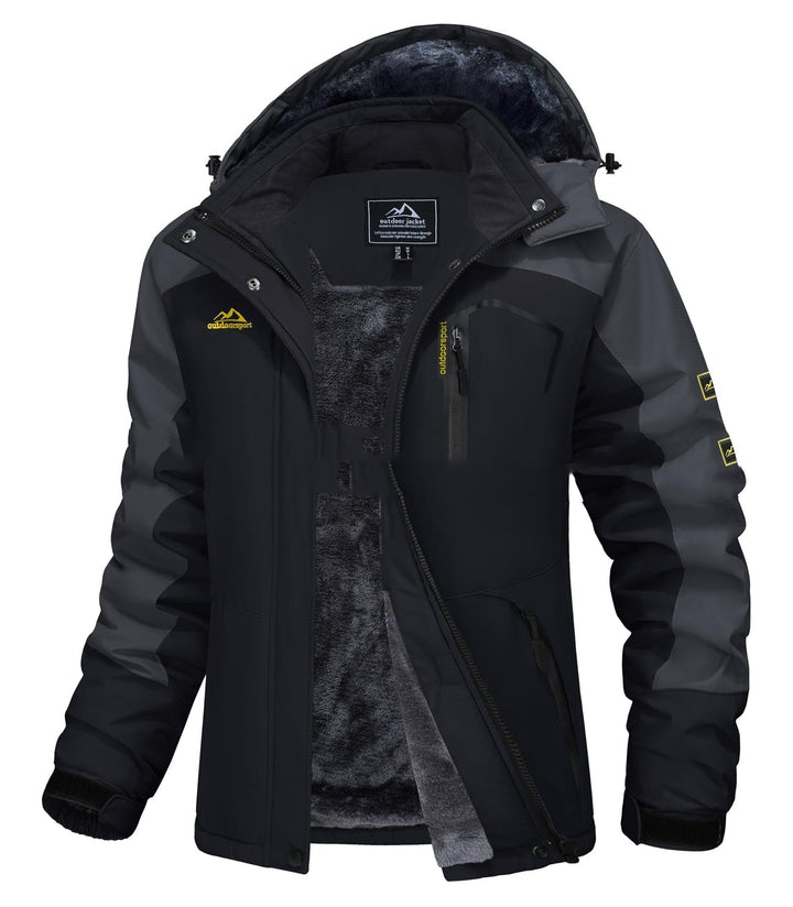 Roweiida - Fleece Lined Hooded Winter Jacket