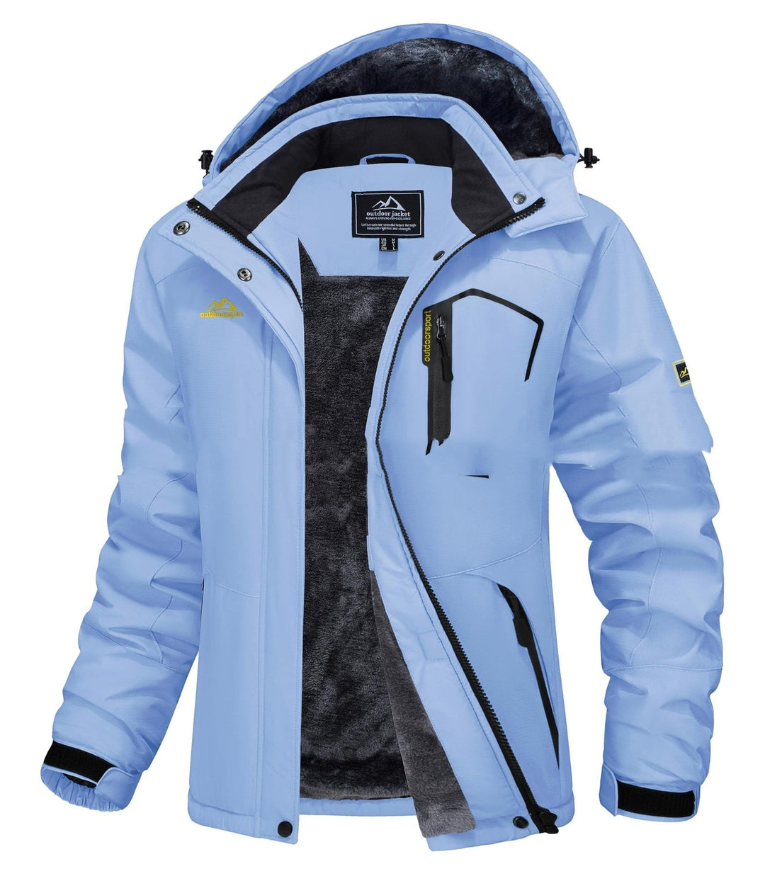 Roweiida - Fleece Lined Hooded Winter Jacket
