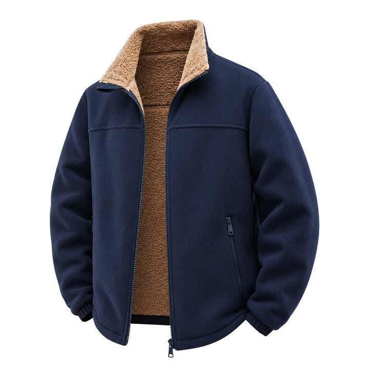 Kyroedge - Sherpa Lined Zip-Up Fleece Jacket