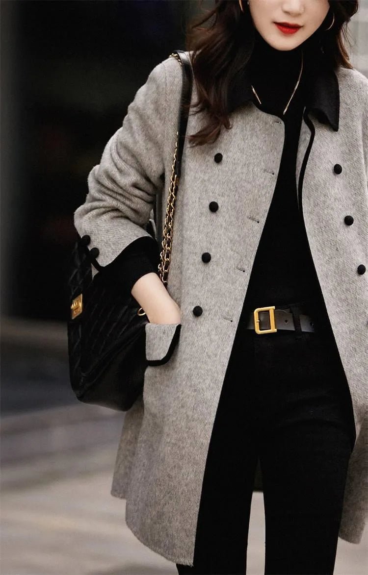 Giullia - Elegant Wool Long Coat