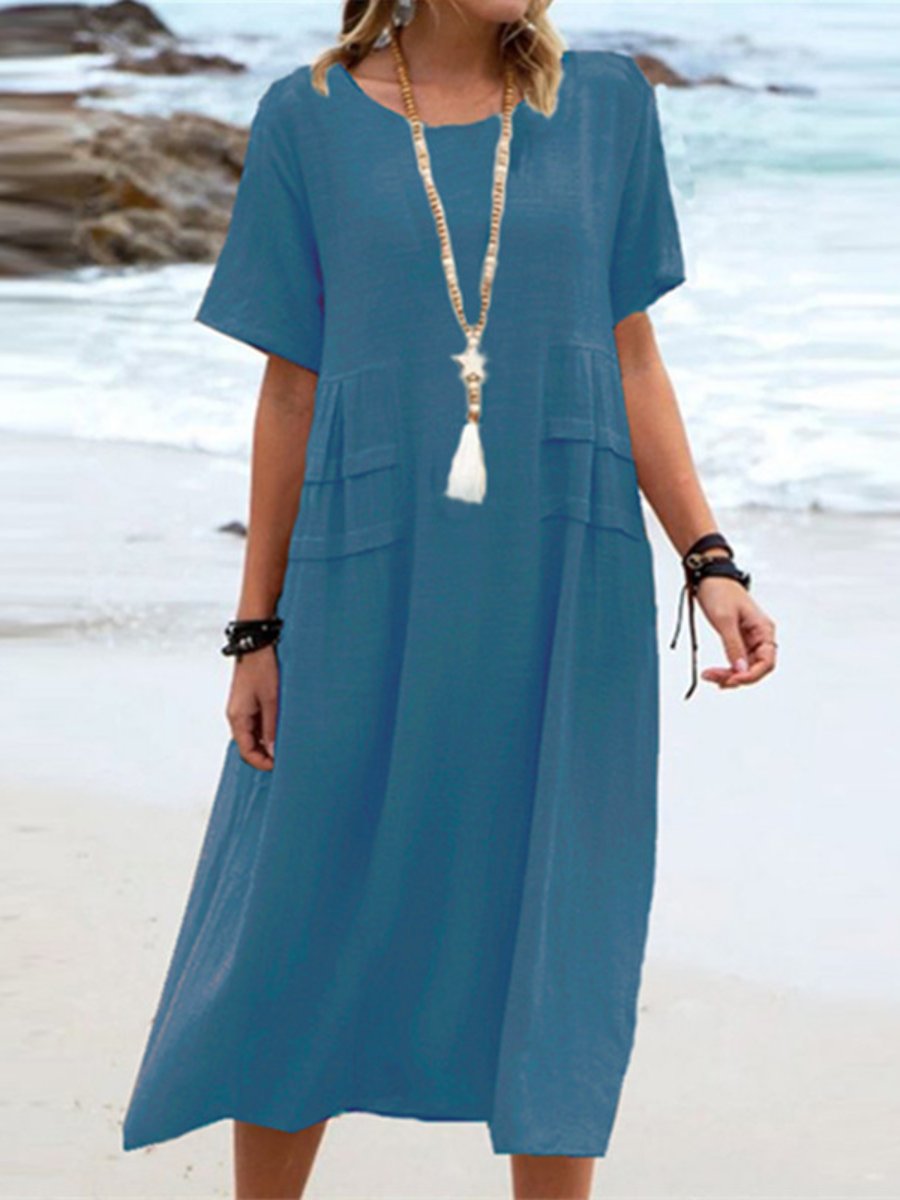 Aryuna - Loose Round Neck Dress