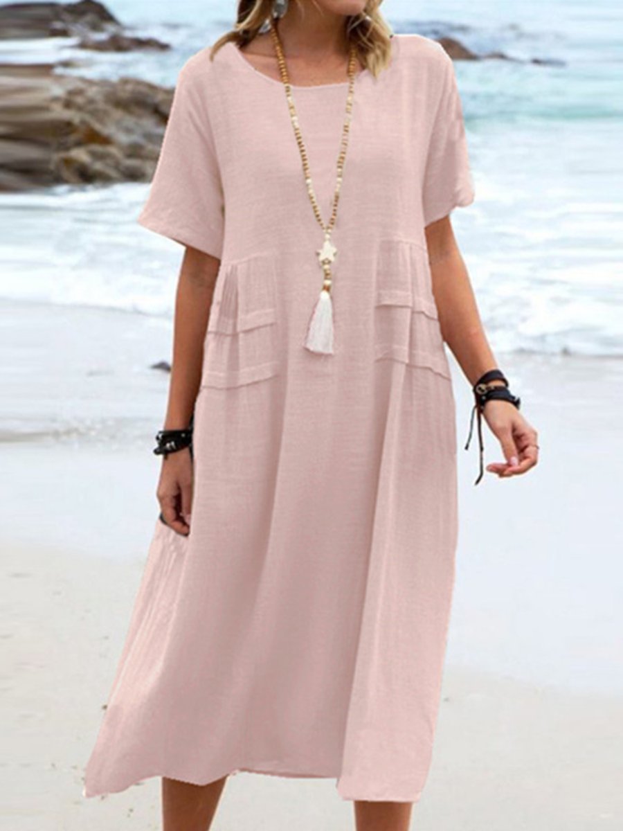 Aryuna - Loose Round Neck Dress