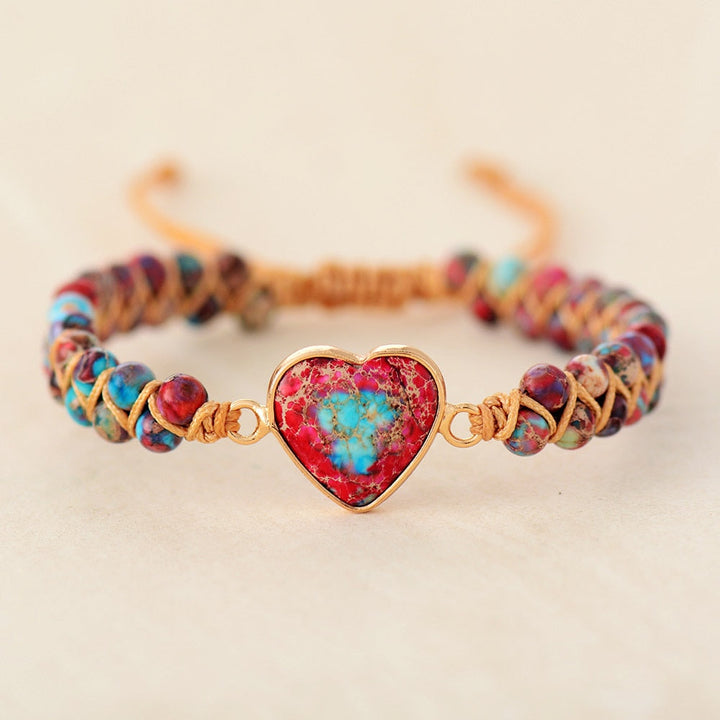 HeartBracelet - Passionate Heart Jasper Bracelet