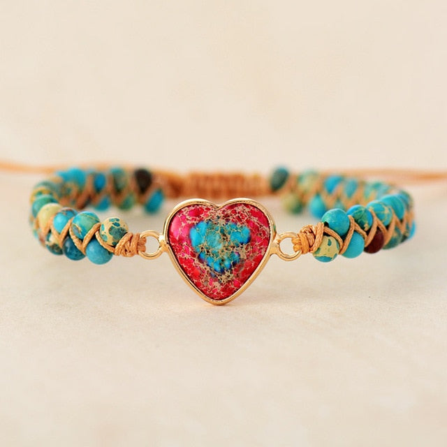 HeartBracelet - Passionate Heart Jasper Bracelet