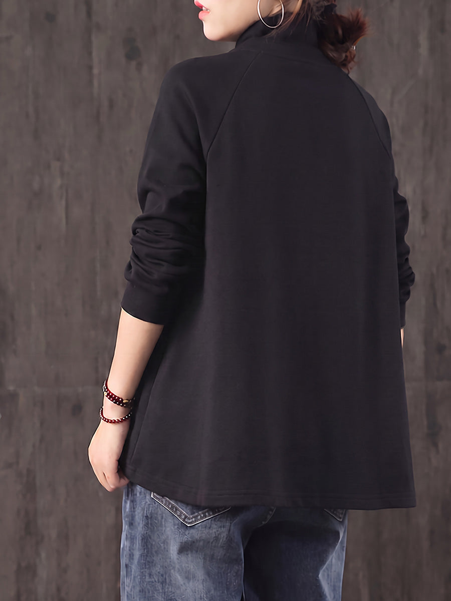 Ximeinoria - Oversized Turtleneck Blouse