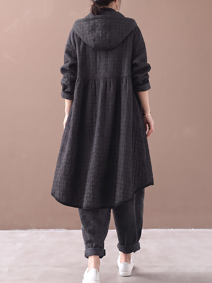 Melana - Casual Quilted Hooded Coat