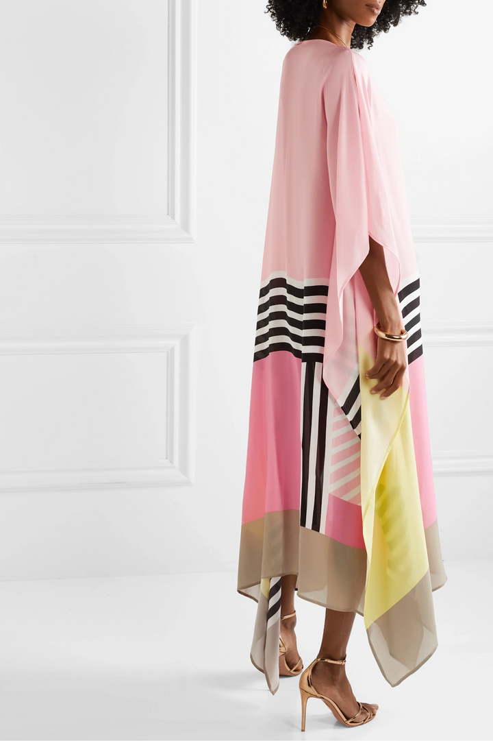 Shraddha - Striped Print Patchwork Dress