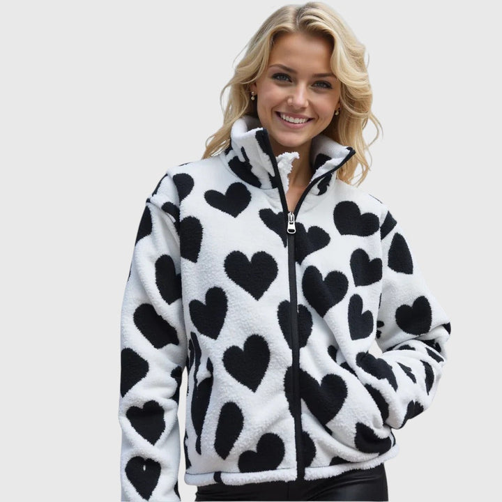 Almit - Long Sleeve Jacket With Heart Print