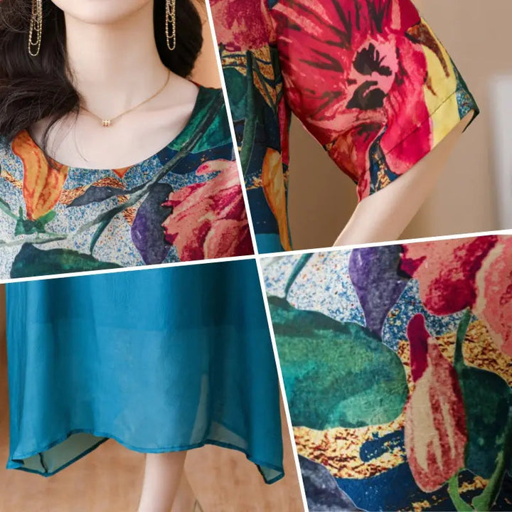 Debby - Elegant Floral Print Dress